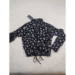 NWT Soho Crop Top Black w/white Letters Style 4303 Small